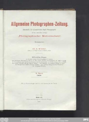 [monatliche Beilage „Photographischer Motivenschatz“]
