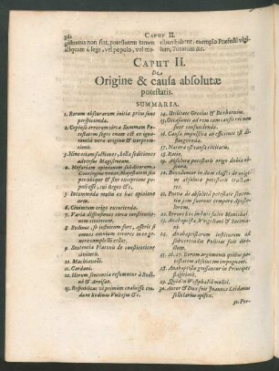 Caput II. De Origine & causa absolutae potestatis.