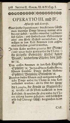 Operatio III. und IV. Aphæresis und Exæresis.