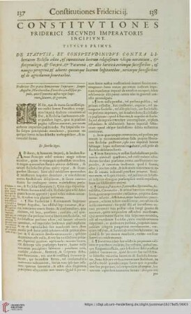 Constitutiones Friderici Secundi Imperatoris