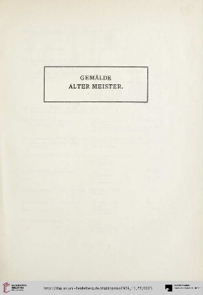 Gemälde alter Meister (Nr. 143-178)