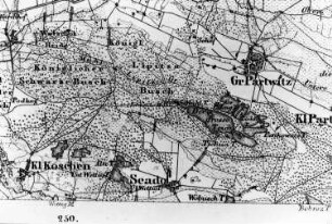 Elsterheide-Skado. Topographische Karte vom Preußischen Staate, Blatt 233 Alt Döbern, aufgen. 1850
