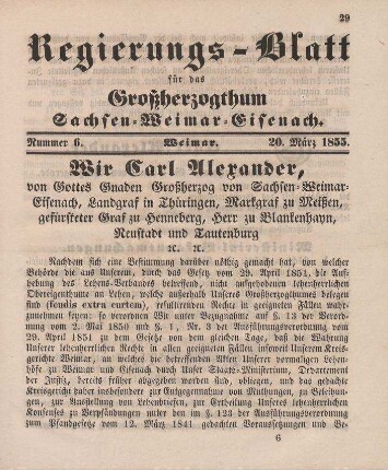 Nr. 6 : 20. März 1855