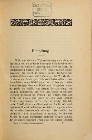 Goethes Weltanschauung