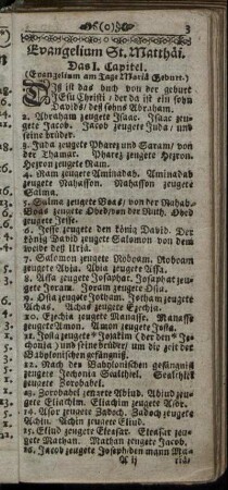 Evangelium St. Matthäi.
