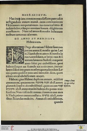 De anno et mensibus Hebraeorum