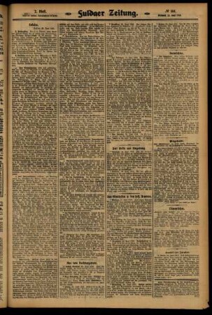 Zweite Ausgabe vom Mittwoch, den 25. Juni 1913.