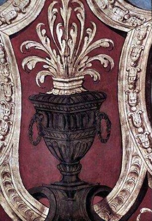 Höfische Figurengruppen in Scheinarchitektur