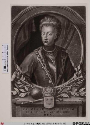 Bildnis Karl XII., König von Schweden (reg. 1697-1718)
