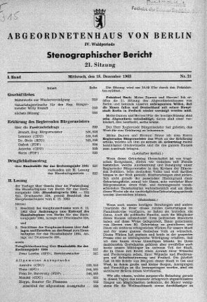 Nr. 21 (21), 18. Dezember 1963