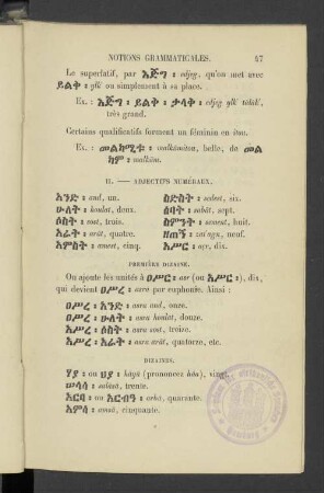Livre II. Notions grammaticales