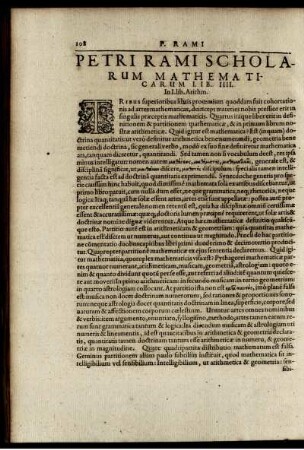 Petri rami scholarum mathematicarum. Lib IIII.