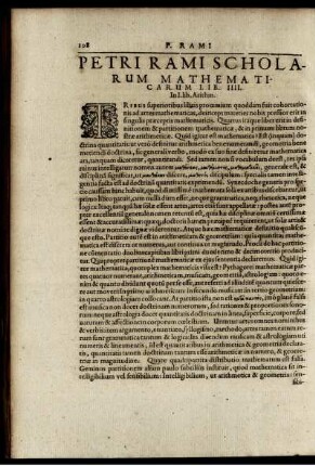 Petri rami scholarum mathematicarum. Lib IIII.