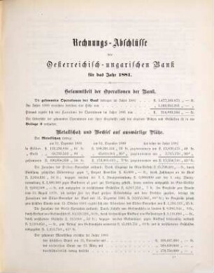 Jahressitzung der Generalversammlung der Oesterreichisch-Ungarischen Bank, 4. 1882, 3. Febr.