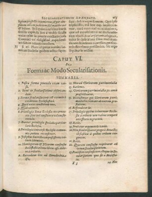Caput VI. De Forma ac Modo Secularisationis.