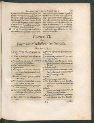Caput VI. De Forma ac Modo Secularisationis.