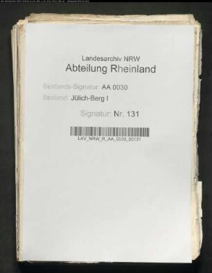 Gedenkzettel (Memorialien) des Kanzlers Wilhelm LÜNINCK