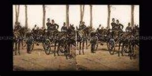 Reproduktion eines Gemäldes: Napoleons Abschied von Bismarck. Fahrt nach Wilhelmshöhe