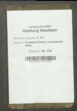 Heberegister des Kapitels am Münster zu Herford