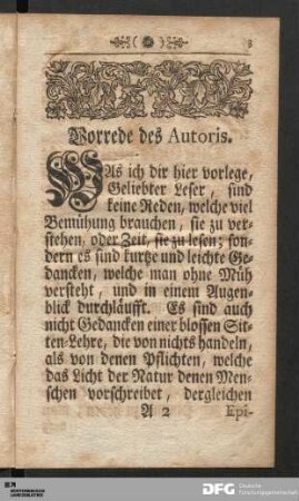 Vorrede des Autoris.