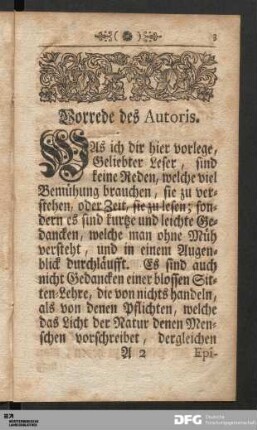 Vorrede des Autoris.