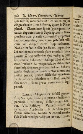 762-769, Basilius Magnus ex nobili genere ...