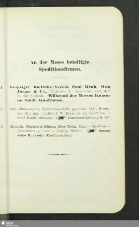 An der Messe beteiligte Speditionsfirmen