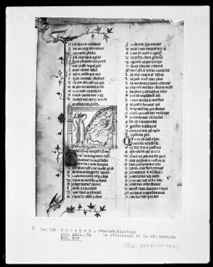 Le pélerinage de la vie humaine — Der Pilger und Kinder, Folio 85verso