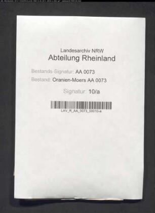 Acht Quittungen für Graf Vincenz von Moers und Saarwerden