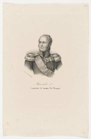 Bildnis des Alexander 1er, Empereur de toutes les Russies
