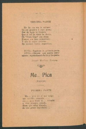 Me... pica : (Tango)