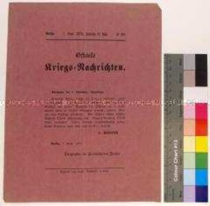Kriegsdepesche des Norddeutschen Bundes über die Kriegsereignisse vom 1. bis 4. September 1870 bei Sedan