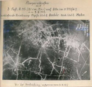 Foto des Geländes nördlich von Angres vor der Beschießung am 07.05.1917 (Luftbild)