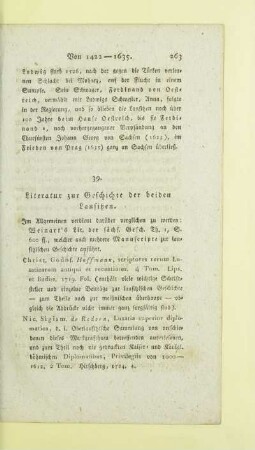 Literatur zur Geschichte der beiden Laisitzen