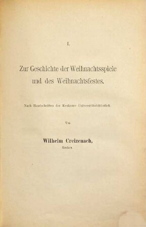 Beiträge zur Volkskunde : Festschrift Karl Weinhold zum 50jährigen Doktorjubiläum am 14. Januar 1896 dargebracht im Namen der Schlesischen Gesellschaft für Volkskunde