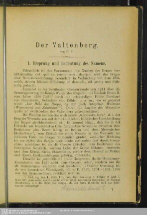 I. Ursprung und Bedeutung des Namens