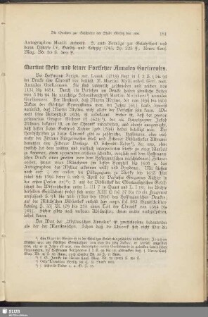 Martini Mylii und seiner Fortsetzer Annales Gorlicenses
