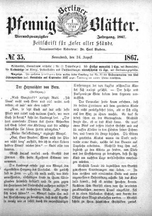 No. 35, Sonnabend, den 24. August