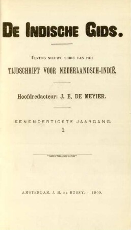 31,1.1909: De indische gids