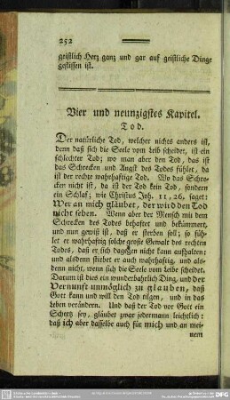 Vier und neunzigstes Kapitel. Tod