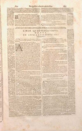 Liber Qvadragesimvsnonvs. De Appellationibvs Et relationibus.