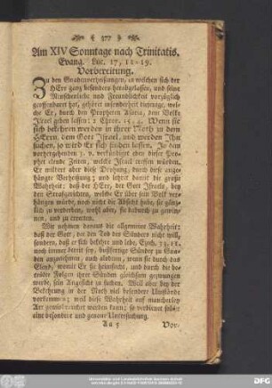 Am XIV Sonntage nach Trinitatis. Evang. Luc. 17, 11 - 19.