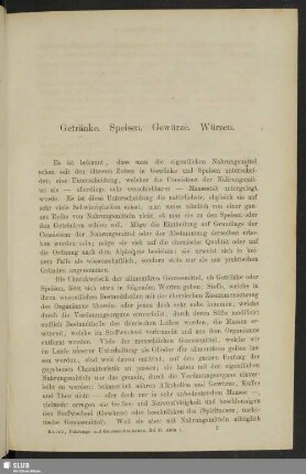 Getränke. Speisen. Gewürze. Würzen