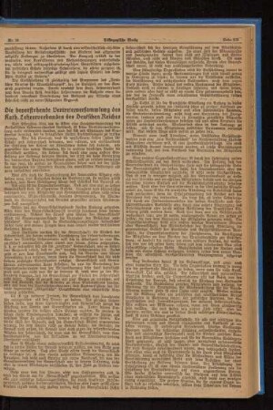 ¬Die¬ bevorstehende Vertreterversammlung des Kath. Lehrerverbandes des Deutschen Reiches