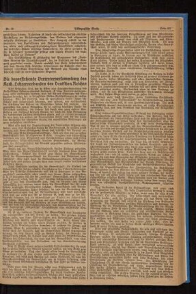 ¬Die¬ bevorstehende Vertreterversammlung des Kath. Lehrerverbandes des Deutschen Reiches