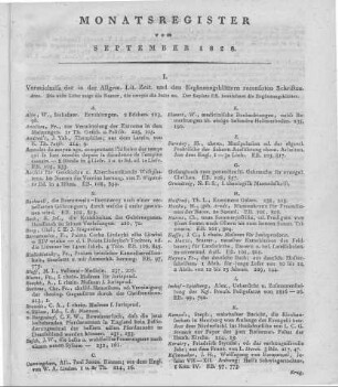 Monatsregister vom September 1828