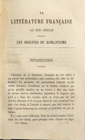 La littérature française au XIXe siècle par Paul Albert, 1