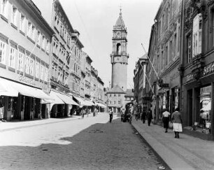 Bautzen, Reichenturm : Bautzen. Blick in die Reichenstraße mit Reichenturm
