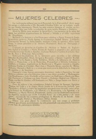 Mujeres célebres