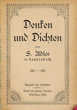 Denken und Dichten